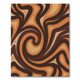 Abstract Area Swirling Brown Tan Abstract Area Rug
