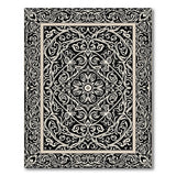 Black and White Intricate Black White Persian Area Rug