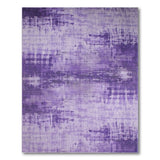 Purple Abstract Distressed Area Rug