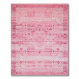 Blush Pink Distressed Heart Geometric Rug