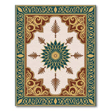 Traditional Persian Blue and Teal Medallion Persian Area Rug
