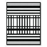 Bold Black White Grid Lattice Area Rug