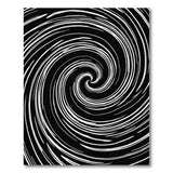 Black and White Hypnotic Spiral Black White Abstract Area Rug