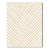 Beige and Neutral Beige Chevron Zigzag Area Rug