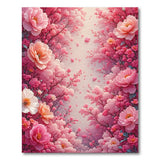 Vibrant Pink Peony Fractal Area Rug