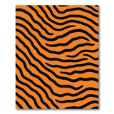 Bold Orange Tiger Stripe Boho Chic Area Rug