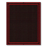 Red Diamond Tribal Area Rug on Black