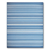 Navy Blue and White Striped Coastal Rug