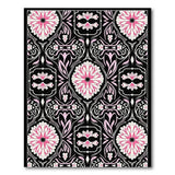 Ornate Pink Dahlia Floral Area Rug