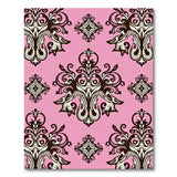 Floral Vintage Pink Pink Damask Floral Area Rug