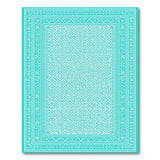 Teal Geometric Persian Border Area Rug