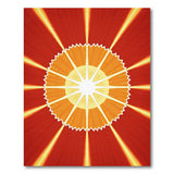 Fiery Orange Starburst Area Rug
