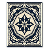 Navy Star Medallion Persian Area Rug