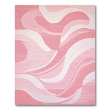 Pink Wavy Abstract Area Rug