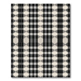 Geometric Modern Black White Geometric Plaid Area Rug