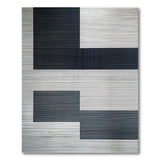 Bold Black White Geometric Black and White Area Rug
