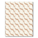 Terracotta Outline Geometric Area Rug