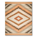 Southwestern Orange Geometric Diamond Area Rug