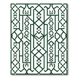 Intricate Green Persian Geometric Area Rug