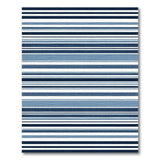 Navy Blue Striped Textured Area Rug