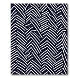 Navy Zigzag Geometric Area Rug