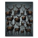 Majestic Stag Deer Herd Area Rug