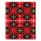 Bold Red Southwestern Plaid Area Rug