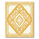 Ornate Gold Filigree Persian Area Rug