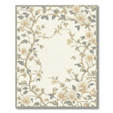 ODIKA Washable Vintage Floral Area Rug - Low Pile Non-Slip Botanical Rug
