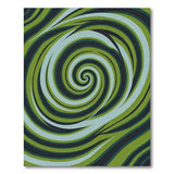 Green Hypnotic Green Spiral Abstract Area Rug