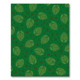Green Leaf Red Berry Pattern Area Rug