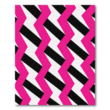 Multi-color and Patterns Bold Pink Black Zigzag Geometric Area Rug