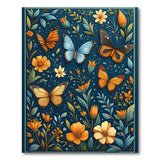 Multi-color and Patterns Vibrant Butterfly Meadow Floral Rug