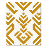Golden Chevron Geometric Area Rug
