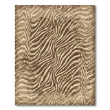 Distressed Brown Zebra Stripe Area Rug