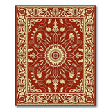 Red Red Persian Floral Medallion Area Rug