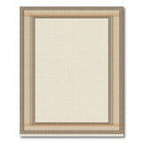 Cream Tan Striped Border Area Rug