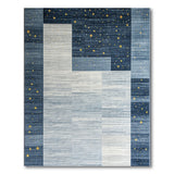Midnight Stars Navy Geometric Area Rug