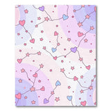 Constellation Hearts Stars Pastel Rug