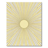 Gold and Silver Golden Sunburst Geometric Area Rug