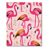 Playful Pink Flamingo Pattern Area Rug