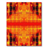 Fiery Red Geometric Modern Area Rug