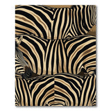 Overlapping Zebra Print Area Rug