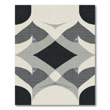 Black and White Geometric Modern Modern Black White Geometric Area Rug