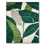 Abstract Area Green Emerald Green Leaf Abstract Area Rug