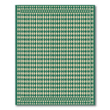 Green Diamond Geometric Area Rug