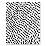 Black White Brushed Dots Abstract Area Rug