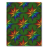 Rainbow Compass Star Geometric Area Rug