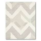 Grey Grey Chevron Zigzag Geometric Area Rug