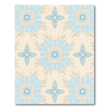 Blue Starburst Floral Area Rug